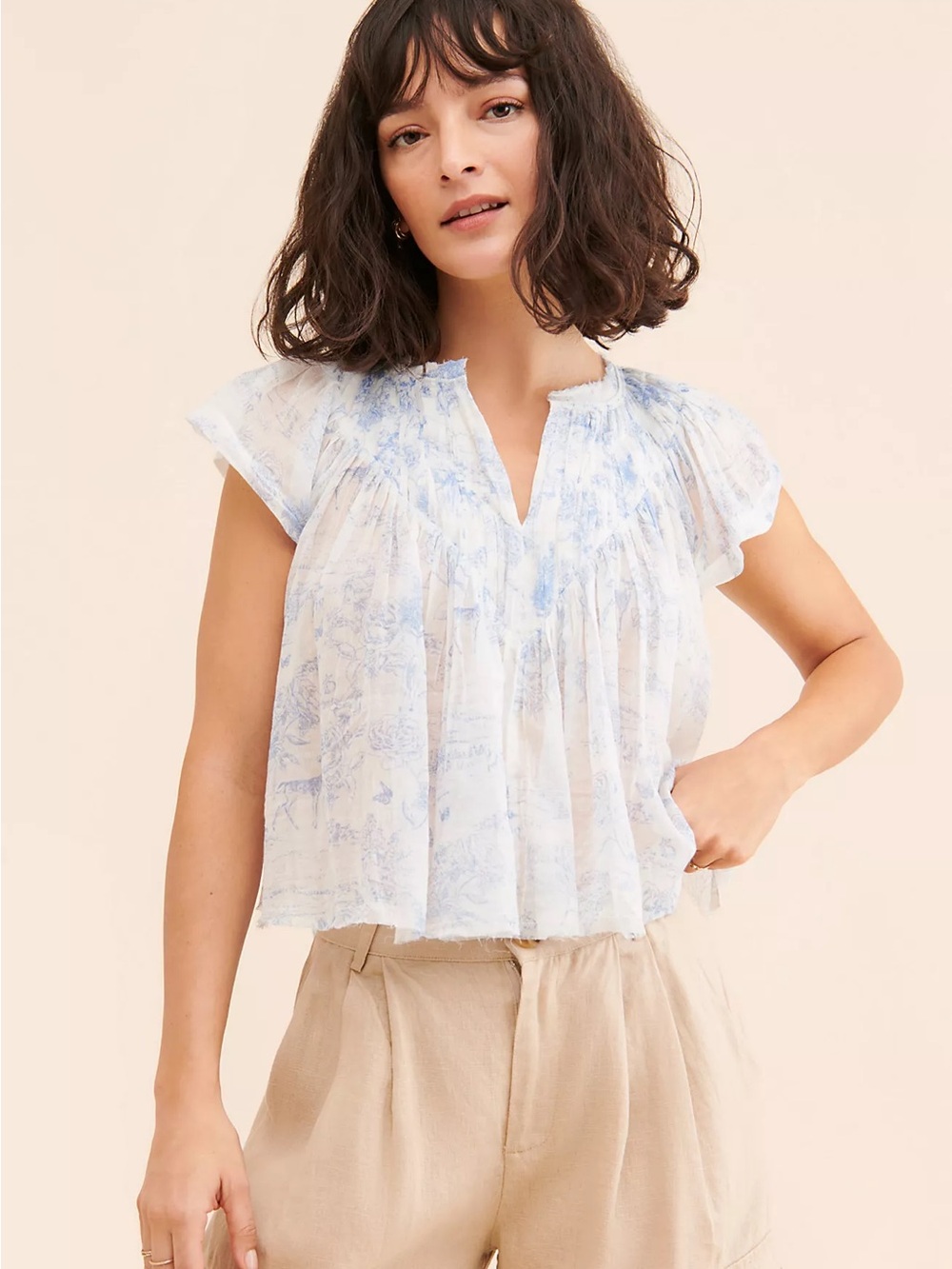 Free People Printed Padma Top